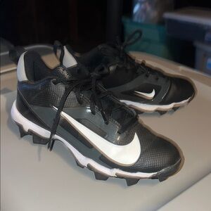 Nike Kids Black and White Cleat Sneakers